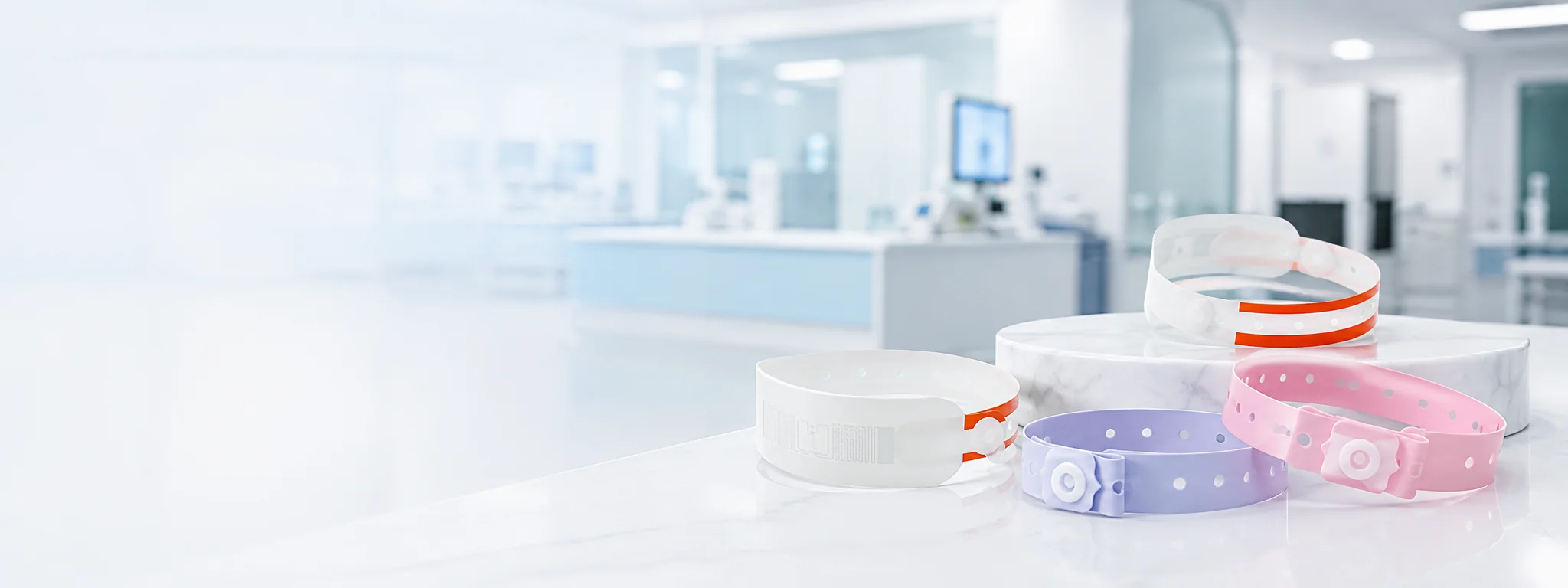 Patient identification wristbands in a light clinical setting
